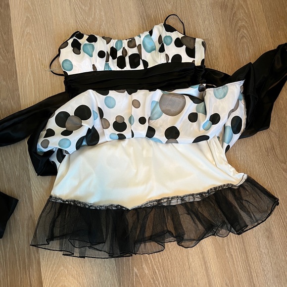 Trixxi Satin Polka Dot Dress - Picture 9 of 10